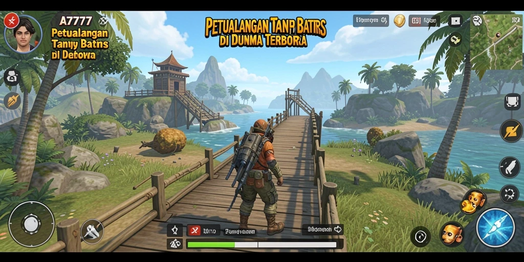Tampilan gameplay A7777 yang memukau dengan dunia terbuka yang luas.