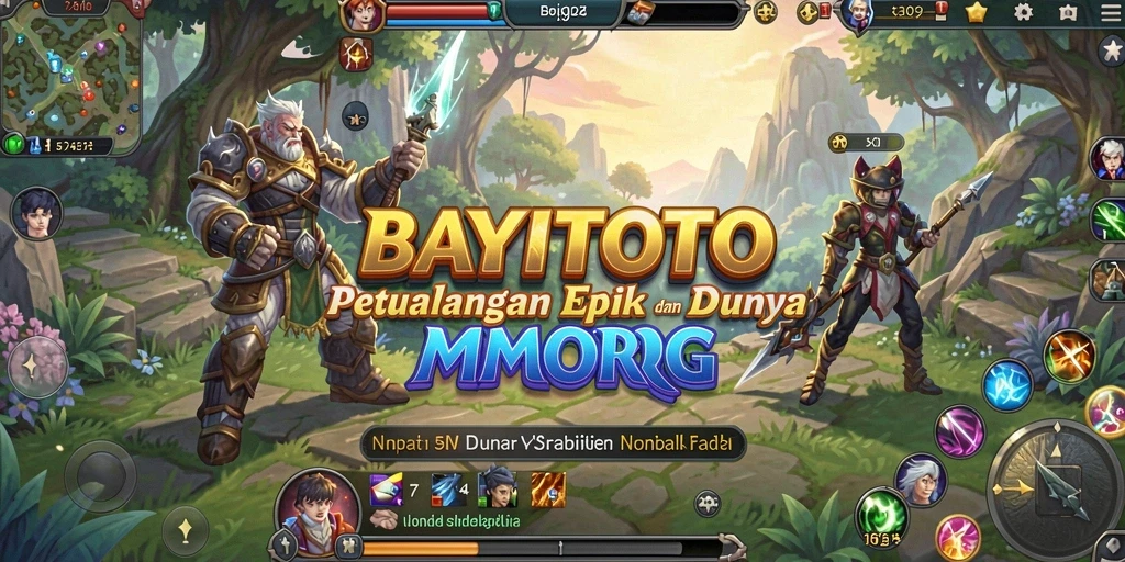 Screenshot utama BAYITOTO menampilkan aksi pertempuran seru dalam dunia MMORPG.