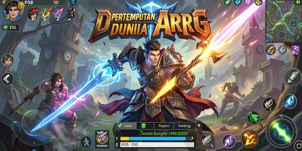 Tampilan gameplay ARPG yang intens dan mendebarkan.