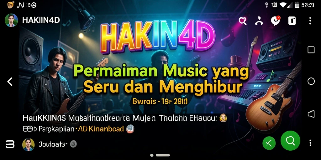Tampilan gameplay HAKIN4D menampilkan interaksi musik yang seru.