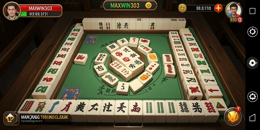 Tampilan gameplay menarik di MAXWIN303 dengan elemen Mahjong yang klasik.