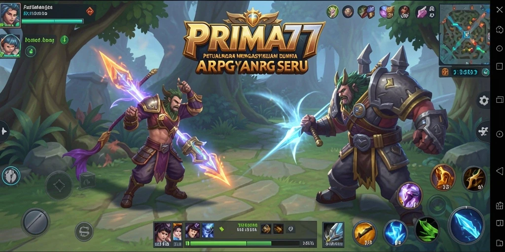 Tampilan gameplay PRIMA77 yang menarik dan mendalam dalam pertarungan.