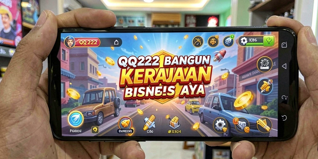 Screenshot menunjukkan gameplay menarik QQ222 dalam mengelola kerajaan bisnis.
