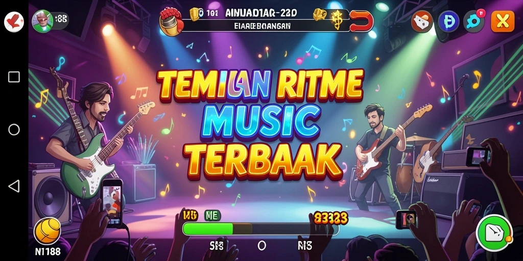 Gameplay RI188 menunjukkan pengguna menikmati ritme musik dengan penuh semangat.
