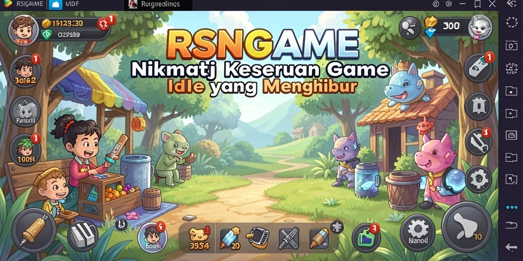 Tampilkan gameplay santai RSNGAME yang menarik dan interaktif.