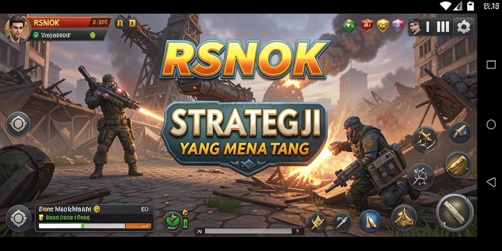 Screenshot utama RSNOK menampilkan pertempuran strategis yang mendebarkan.