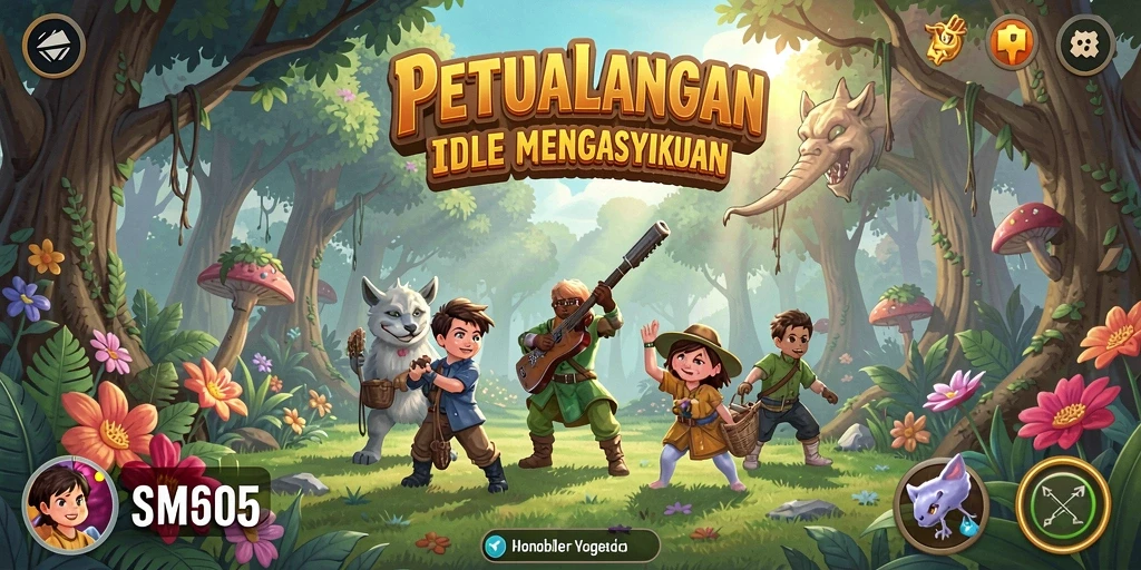Tampilan screenshot gameplay SM605 yang menampilkan keseruan permainan Idle.