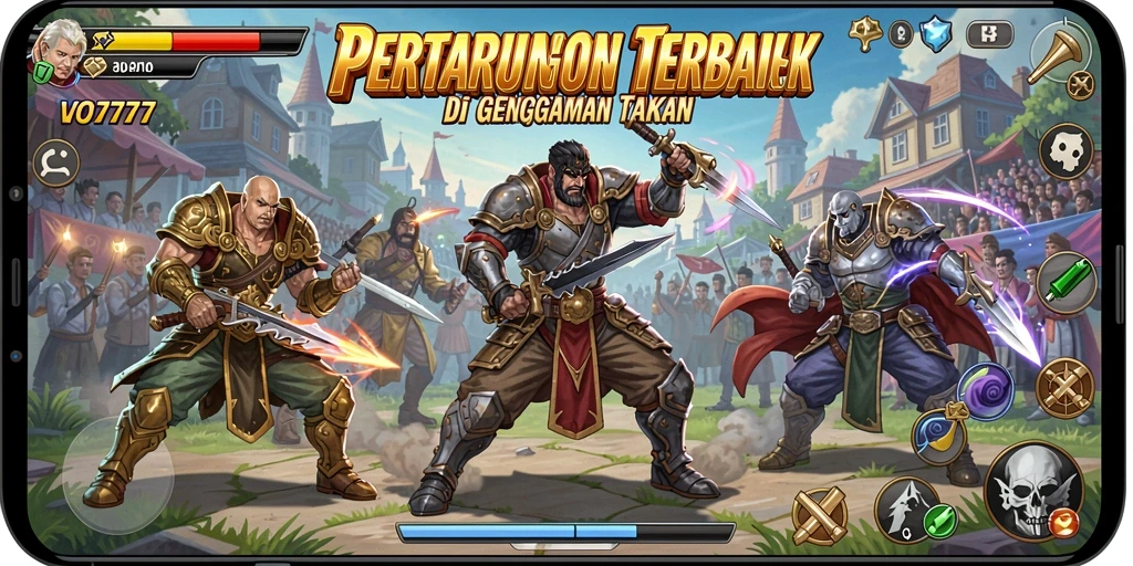 Screenshot gameplay VO777 menampilkan pertarungan seru dan karakter yang mengesankan.