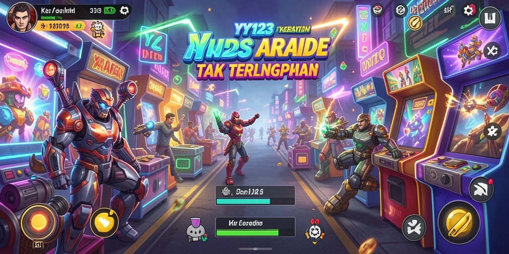 Screenshot dari gameplay seru YY123 yang penuh aksi Arcade.